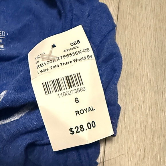 Original Retro Brand Blue Kids T-Shirt with Fun Text - Picture 3 of 3